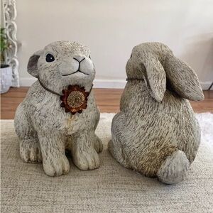 🪞 SET bunny garden figurines keep safe key hideaway set- home & garden
